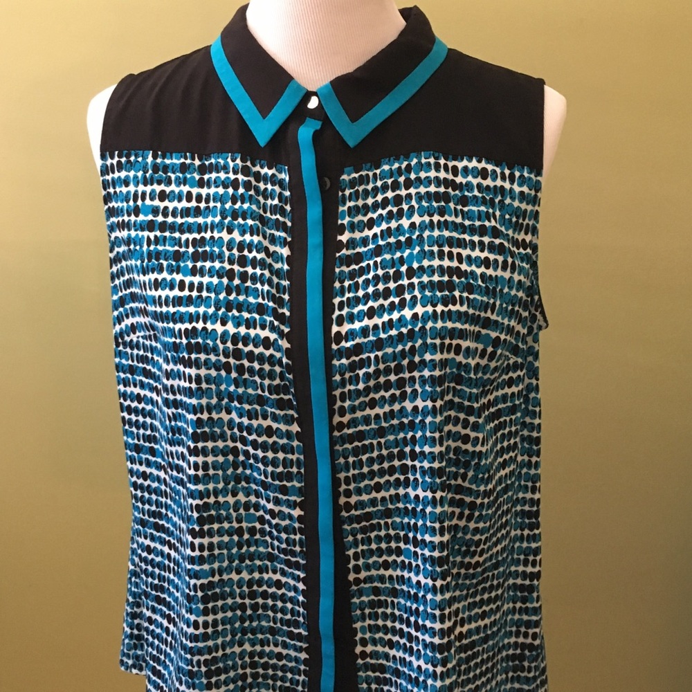Calvin Klein print sleeveless top